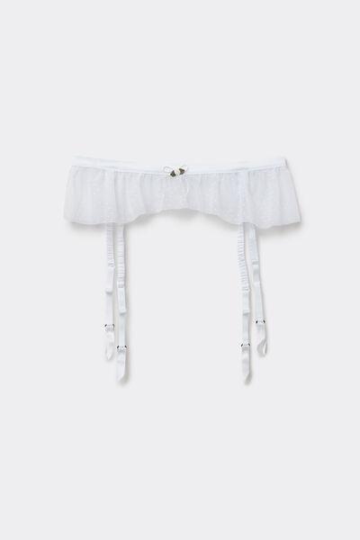 White Fancy Bride Suspenders, , large image number 1