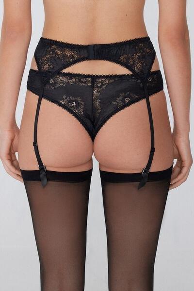 Black Noir Opulence Suspenders, Black, large image number 2