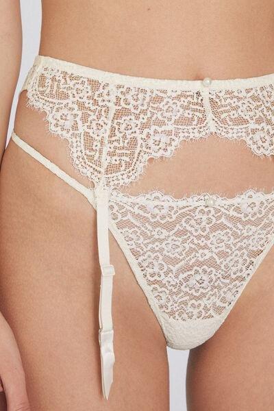 White Pearl Dream Lace Suspenders, 5701_677V, large image number 4