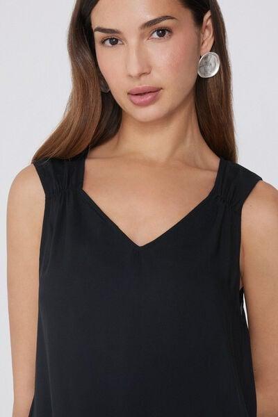 Black Wide Shoulder Straps Camisole, Black, large image number 1
