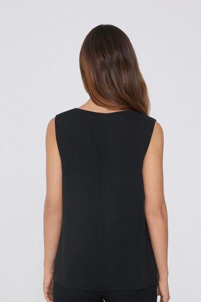 Black Wide Shoulder Straps Camisole, , large image number 2