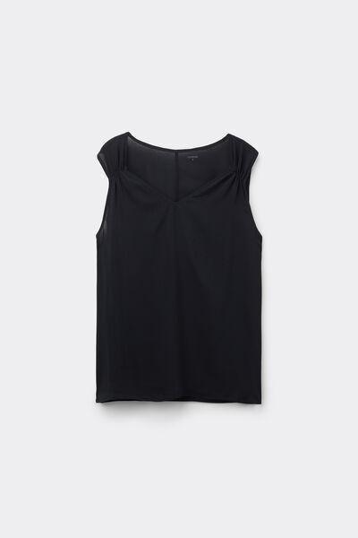 Black Wide Shoulder Straps Camisole, Black, large image number 2