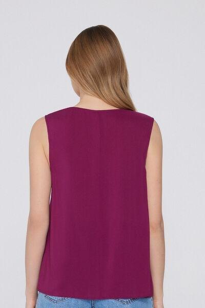 Burgundy Wide Shoulder Straps Camisole, , large image number 2