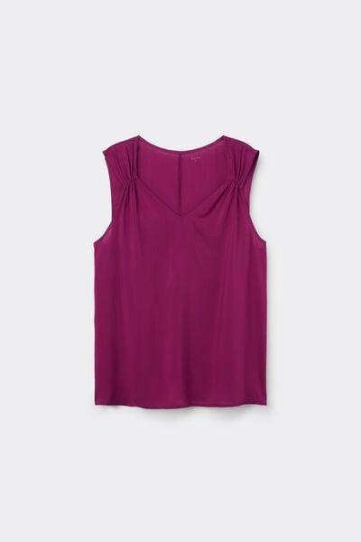 Burgundy Wide Shoulder Straps Camisole, 5701_719Y, large image number 4