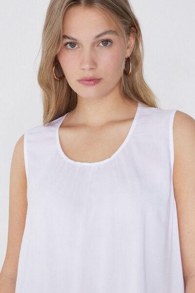 White Canvas Camisole, White, large image number 2