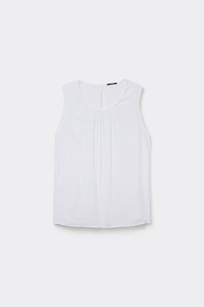 White Canvas Camisole, White, large image number 3
