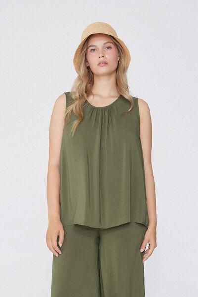 Green Canvas Camisole, 5701_580W, large image number 0