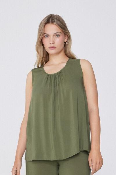 Green Canvas Camisole, 5701_580W, large image number 1
