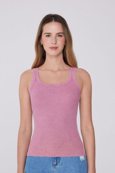 Pink Faded Ribbed Camisole, , large image number 0