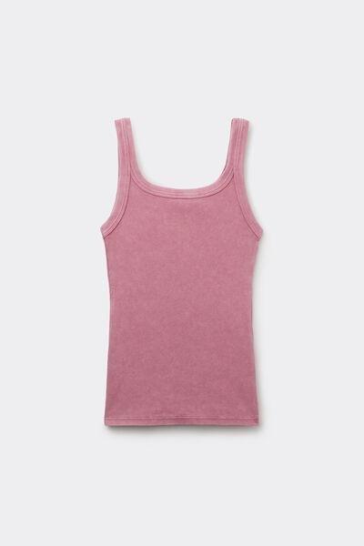 Pink Faded Ribbed Camisole, , large image number 4