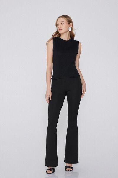 Black Fully-Fashioned Tank Top, Black, large image number 0
