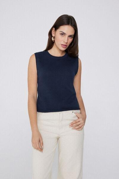 Blue Wide Straps Top, Absolute Blue, large image number 0