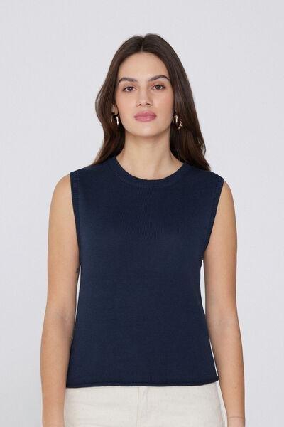 Blue Wide Straps Top, Absolute Blue, large image number 1