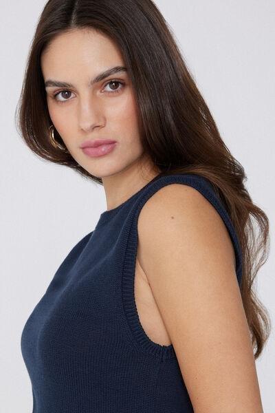 Blue Wide Straps Top, Absolute Blue, large image number 3