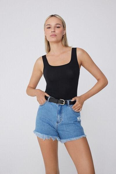 Black Wide Shoulder Straps Camisole, , large image number 1
