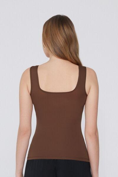 Beige Wide Shoulder Straps Camisole, , large image number 2