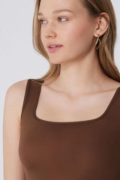 Beige Wide Shoulder Straps Camisole, , large image number 3