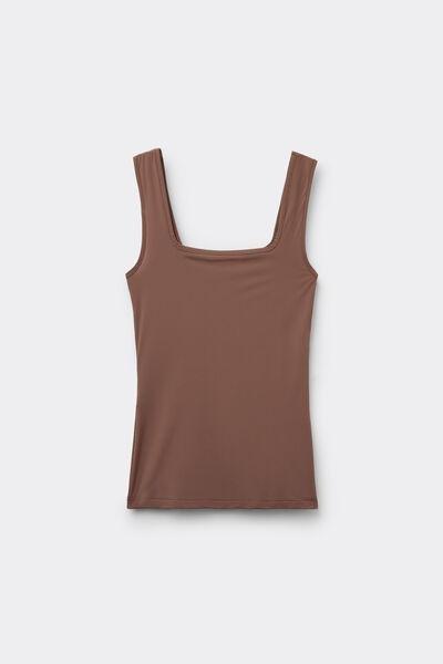 Beige Wide Shoulder Straps Camisole, , large image number 4