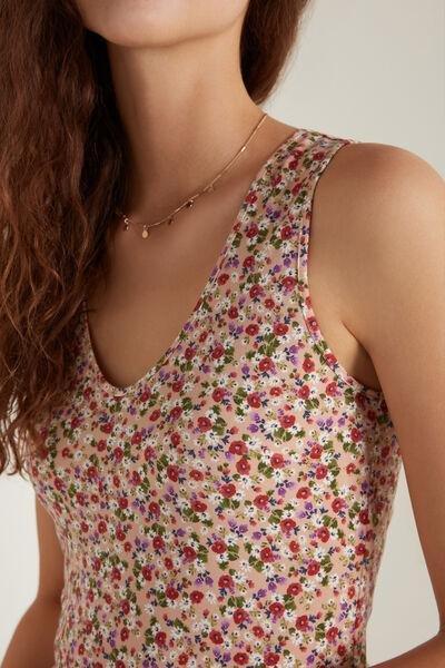 Multicoloured Rounded V-Neck Cotton Camisole, , large image number 3
