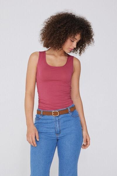 Pink Wide Straps Tank Top, , large image number 1