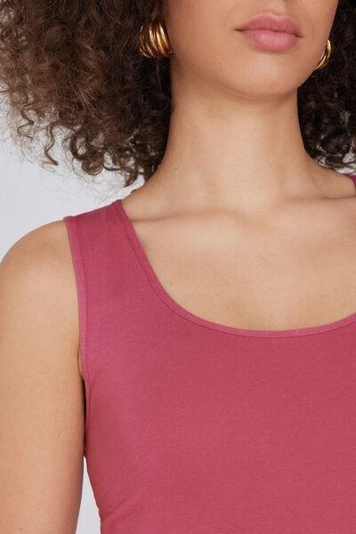 Pink Wide Straps Tank Top, , large image number 3