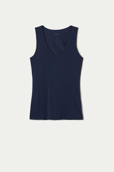 Blue Wide Shoulder Camisole, , large image number 4