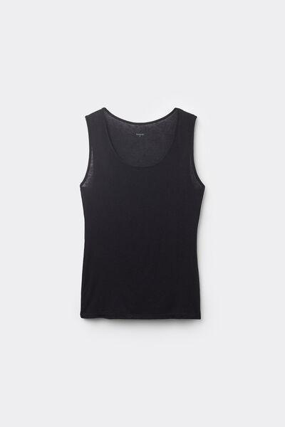 Black Round Neck Top, , large image number 4