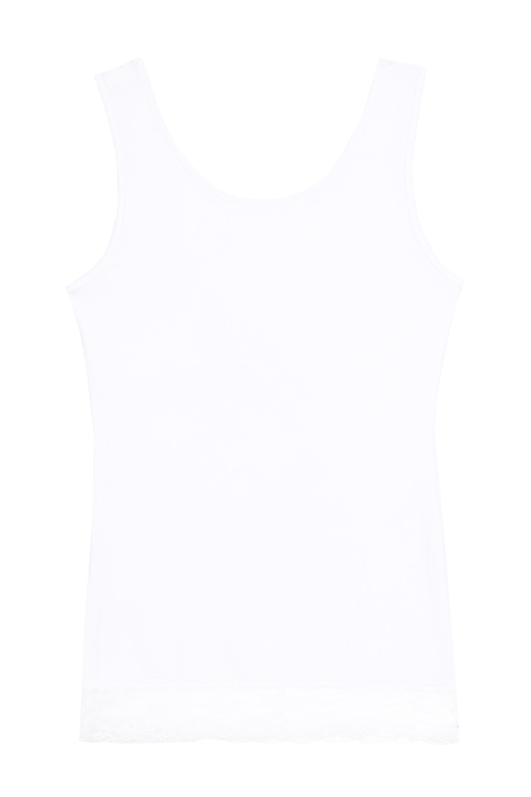 White Reversible V-Neck Lace Vest Top, , large image number 3