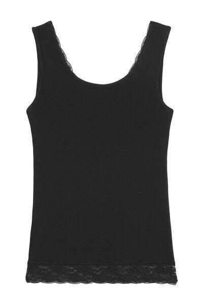 Black Reversible V-Neck Lace Vest Top, , large image number 8