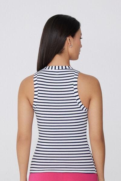 Multicolour Ribbed Racer Back Camisole, , large image number 2