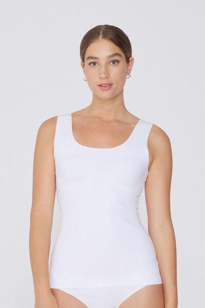 White Raw-Cut Camisole, White, medium