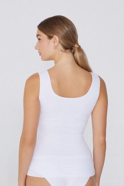 White Raw-Cut Camisole, White, medium