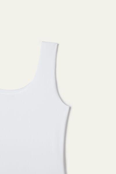 White Raw-Cut Camisole, White, large image number 7