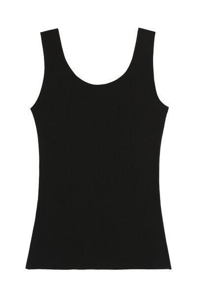 Black Raw-Cut Cotton Camisole, Women, , large image number 5
