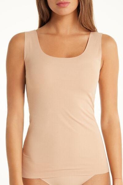 Tezenis - Nude Raw-Cut Cotton Camisole