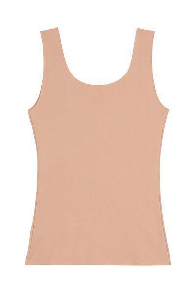 Nude Raw-Cut Cotton Camisole, , large image number 5