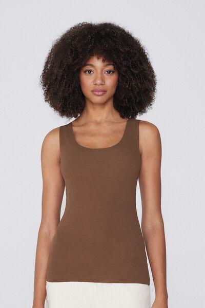 Beige Laser-Cut Camisole, , medium