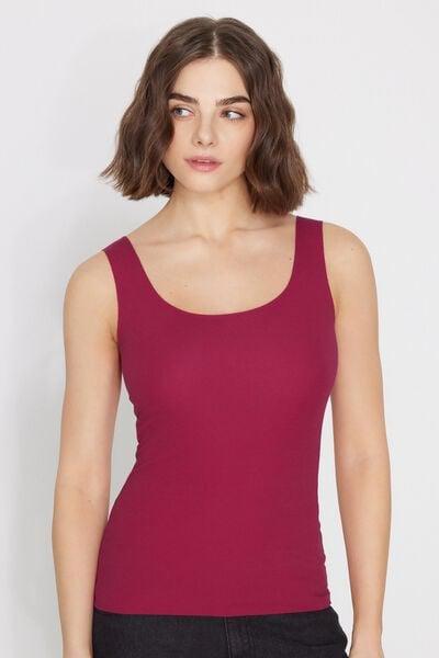 Red Laser-Cut Organic Cotton Camisole, 5701_343Z, large image number 1
