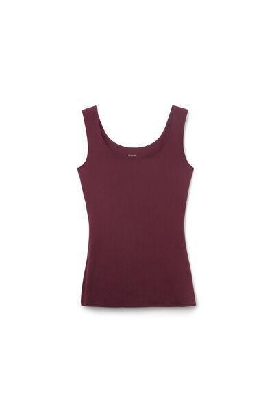 Brown  Laser-Cut Organic Cotton Camisole, 5701_581Z, medium
