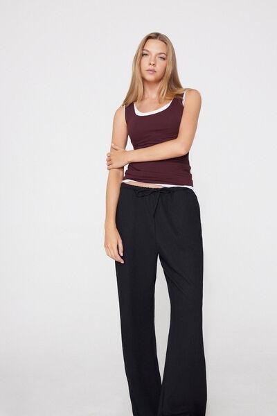 Brown  Laser-Cut Organic Cotton Camisole, 5701_581Z, large image number 5