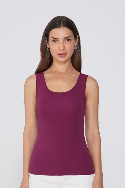 BORDEAUX Laser-Cut Organic Cotton Camisole, 5701_719Y, large image number 1