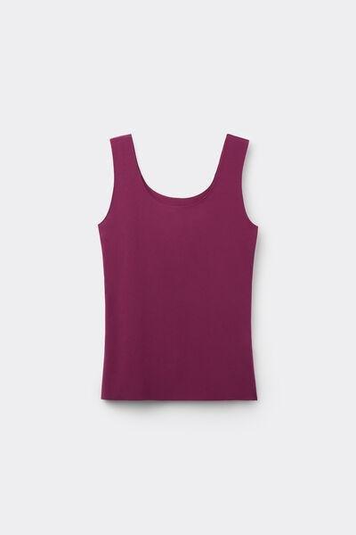 BORDEAUX Laser-Cut Organic Cotton Camisole, , large image number 4
