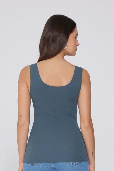 GRAFITE GREY Laser-Cut Organic Cotton Camisole, , large image number 2