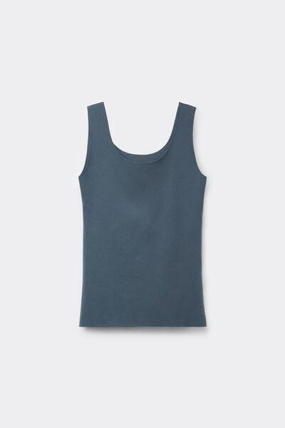 GRAFITE GREY Laser-Cut Organic Cotton Camisole, 5701_731Y, large image number 4
