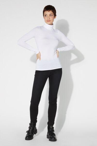 WHITE High Neck Shirt, , large image number 0