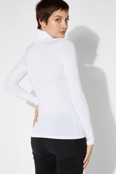WHITE High Neck Shirt, , large image number 2
