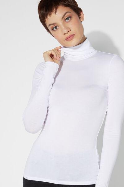 WHITE High Neck Shirt, , large image number 3