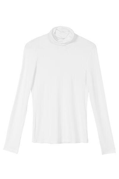 WHITE High Neck Shirt, , large image number 4