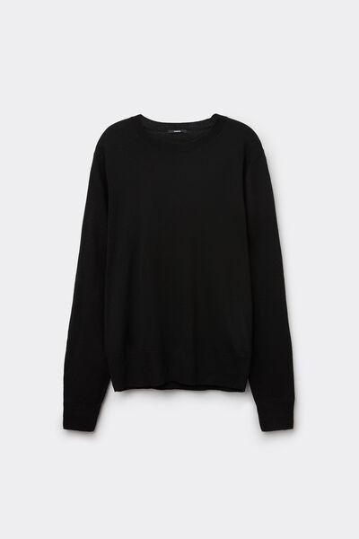 Black Long-Sleeved Heavy Jersey, , large image number 4