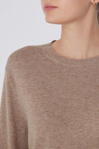 Beige Long-Sleeved Heavy Jersey, 5701_874V, large image number 3